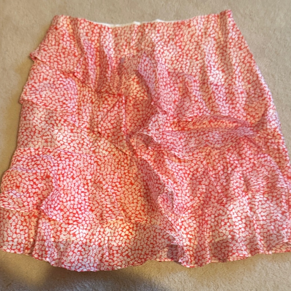Club Monaco Red and White Skirt